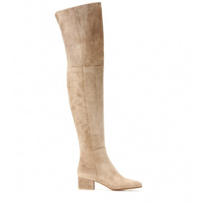 Women's Block Heel Knee High Boots | Suede