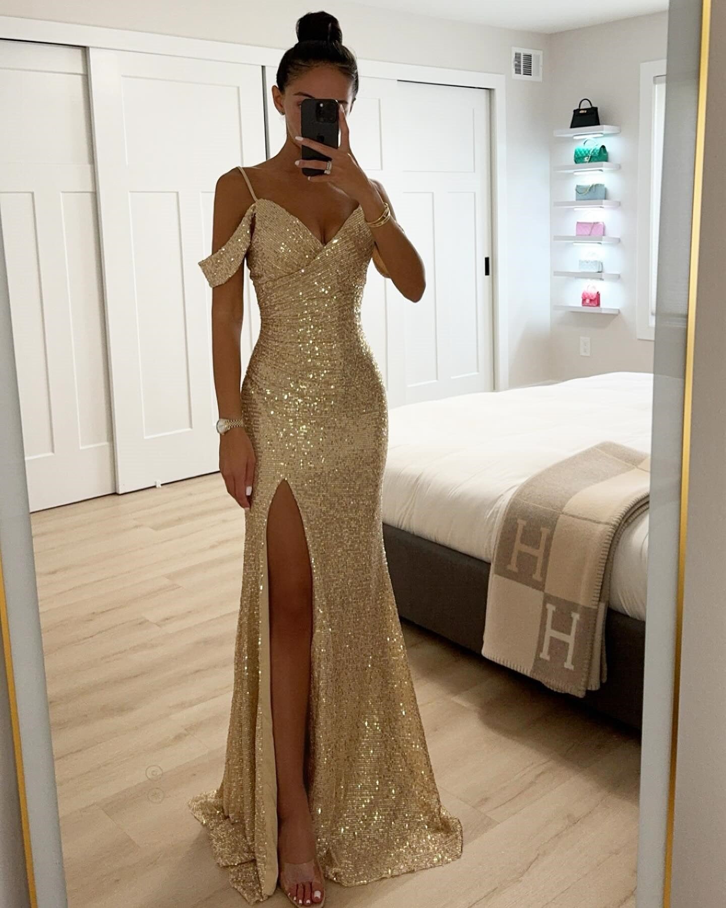 Glitzerndes Abendkleid für Damen