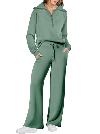 Women's Two-Piece Set Tracksuit | Zipper