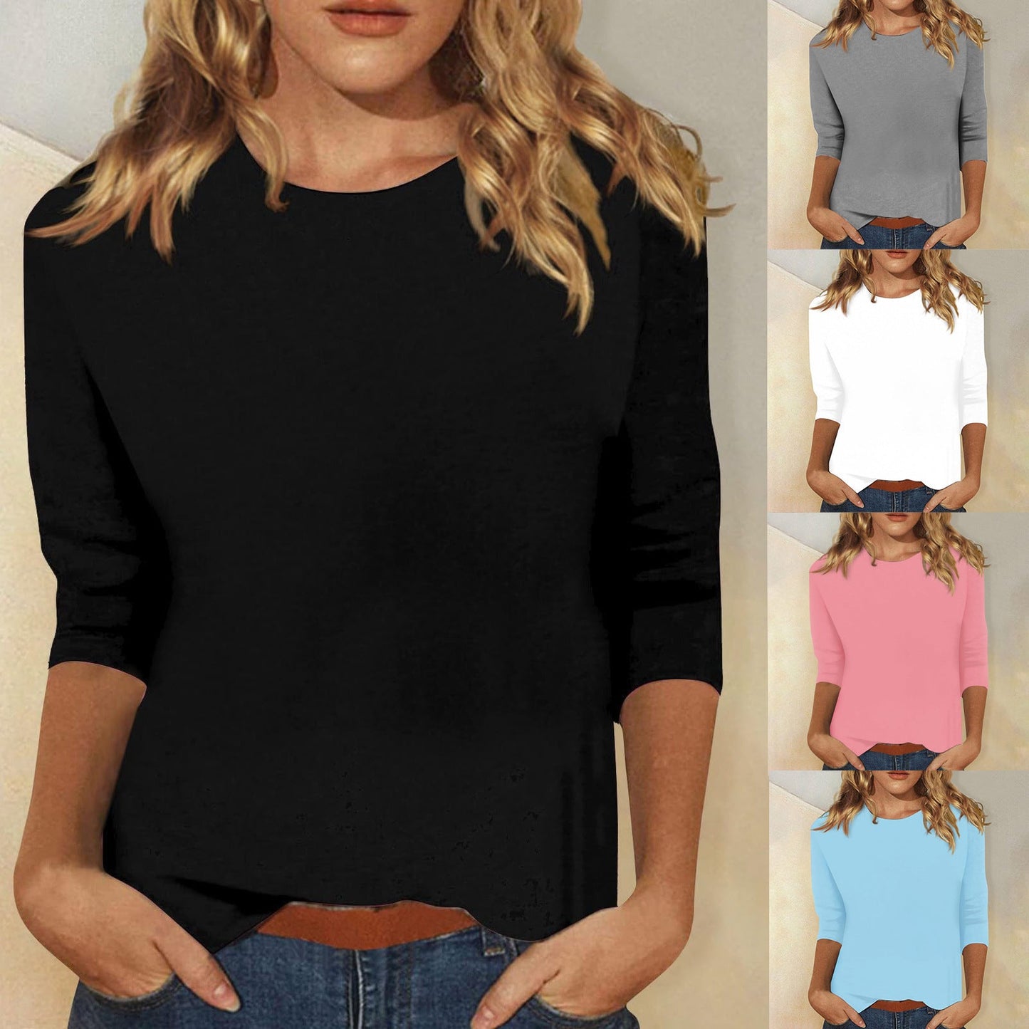 Women's 3/4 Sleeves Blouse | Loose