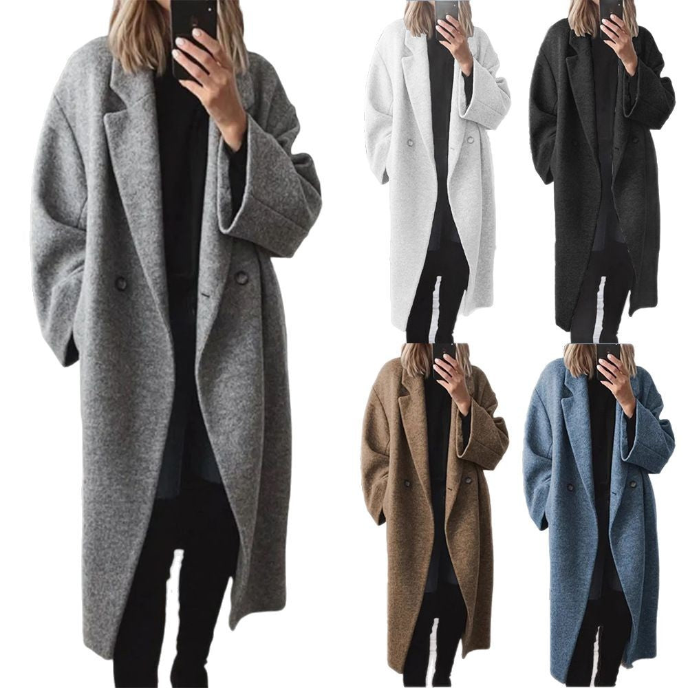 Women's Loose Lapels Coat | Long