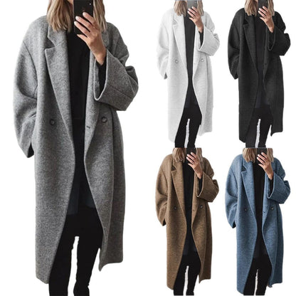 Women's Loose Lapels Coat | Long