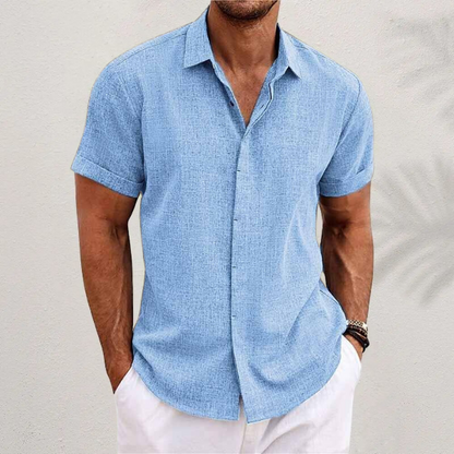 Herren Linen Hemd | Kurzarm