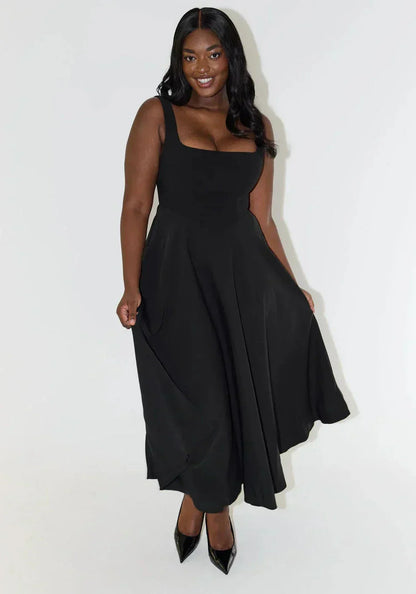 Damen Elegant Festliches Kleid | Midi