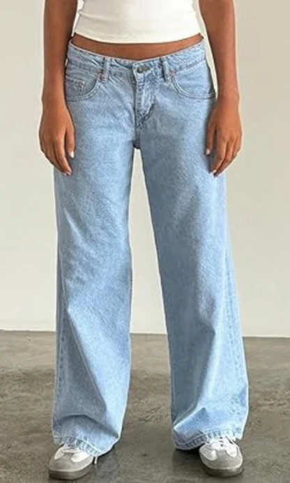 Damen Stretch Baggy Jeans | Lang