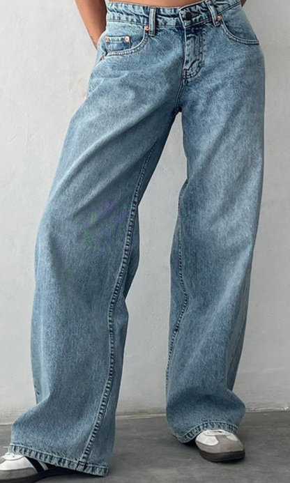 Damen Stretch Baggy Jeans | Lang