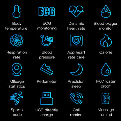 Smartwatch mit ECG, Blutdruck und Schlafüberwachung