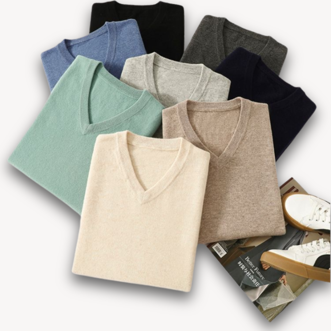 Men's V-Neck Sweater | Soft & Lightweight