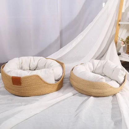 Umweltfreundliches Katzensofa mit atmungsaktivem Baumwoll-Design
