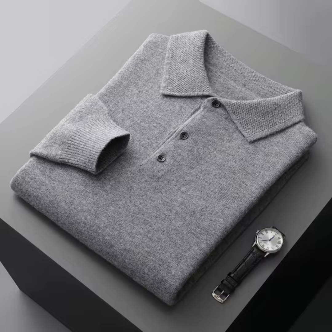 Men's Polo Sweater | Light Warmth