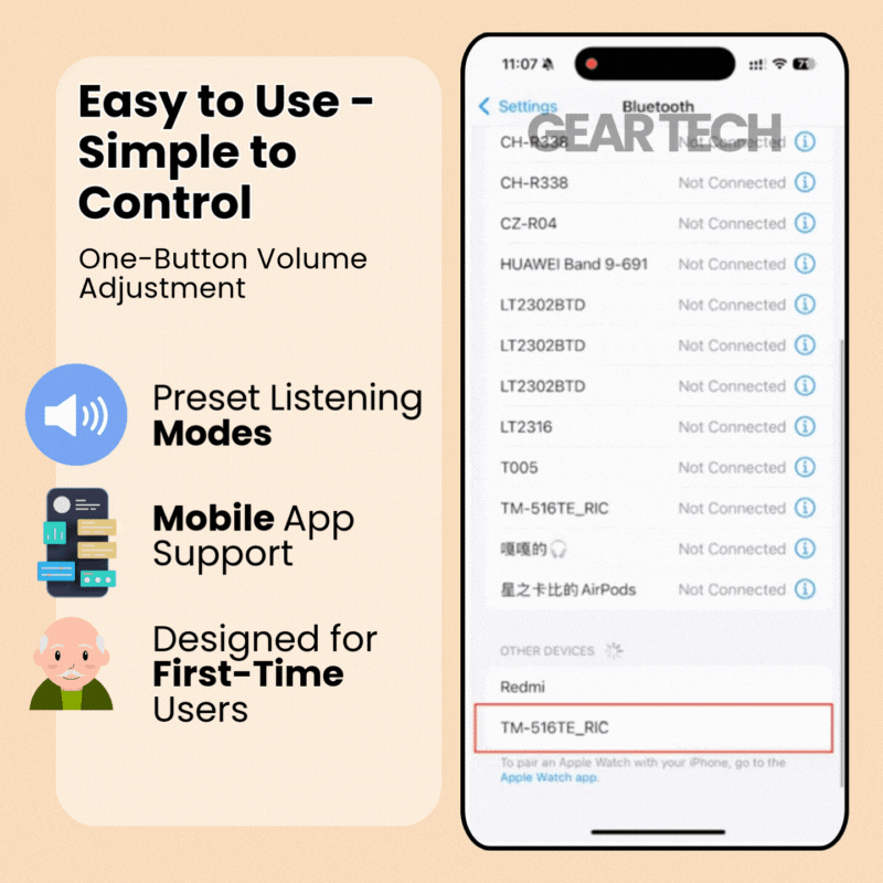 Bluetooth-App-gesteuerte Hörgeräte - Keine Verschreibung erforderlich - UK
