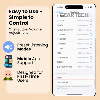 Bluetooth-App-gesteuerte Hörgeräte - Keine Verschreibung erforderlich - UK