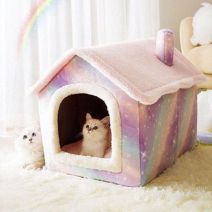 Gemütliches Haustierhaus für kleine Hunde und Katzen – Flauschiges und bequemes Design
