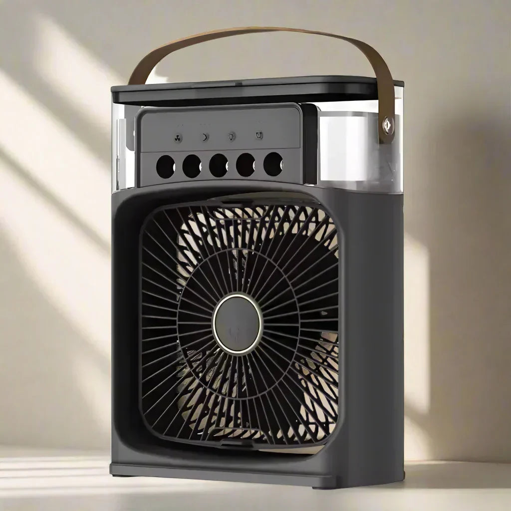 Tragbarer 3-in-1 Mini-Luftkühler, Luftbefeuchter und Nachtlicht für den Schreibtisch