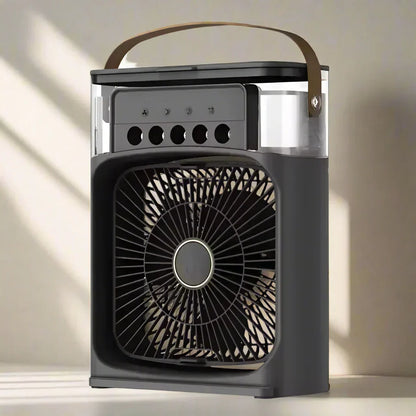 Tragbarer 3-in-1 Mini-Luftkühler, Luftbefeuchter und Nachtlicht für den Schreibtisch