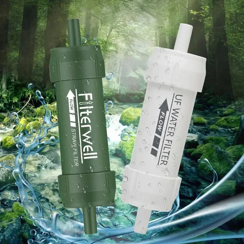 Tragbarer Mini-Wasserfilter-Strohhalm für Camping und Notfälle