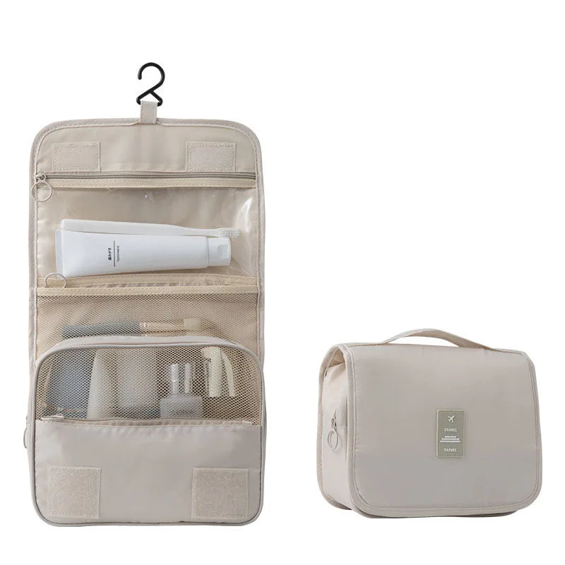 Kompakte Reise-Toilettenartikel-Tasche | 6 Fächer & Feuchtigkeitsfach | Vielseitiges & Wasserabweisendes Polyester