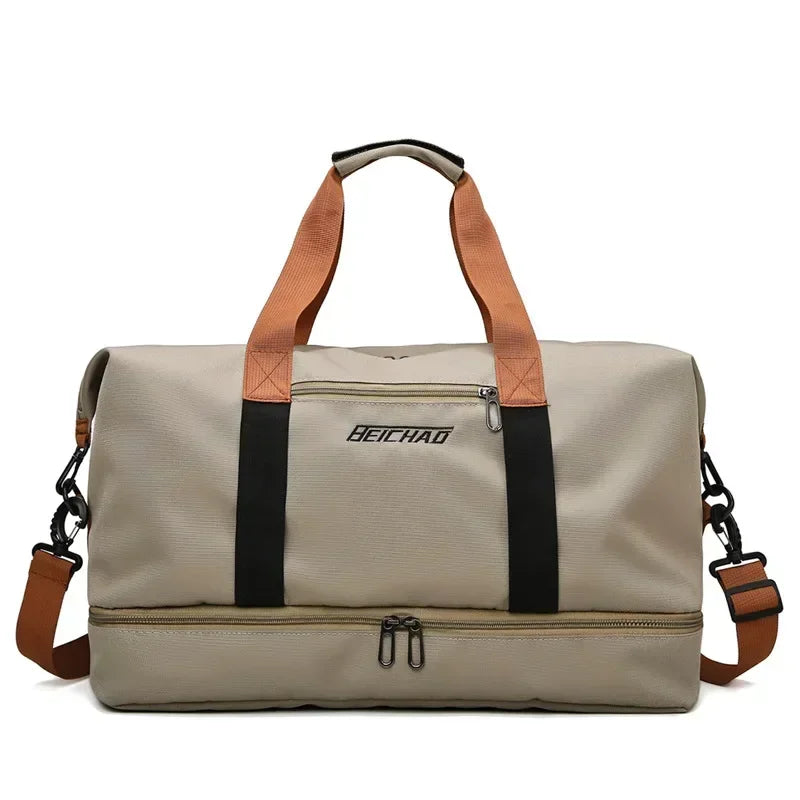 Fitness Reisetasche | Große Kapazität | Nass-Trocken-Trennung | Hand- und Schultertasche für Frauen