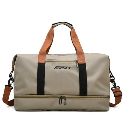 Fitness Reisetasche | Große Kapazität | Nass-Trocken-Trennung | Hand- und Schultertasche für Frauen