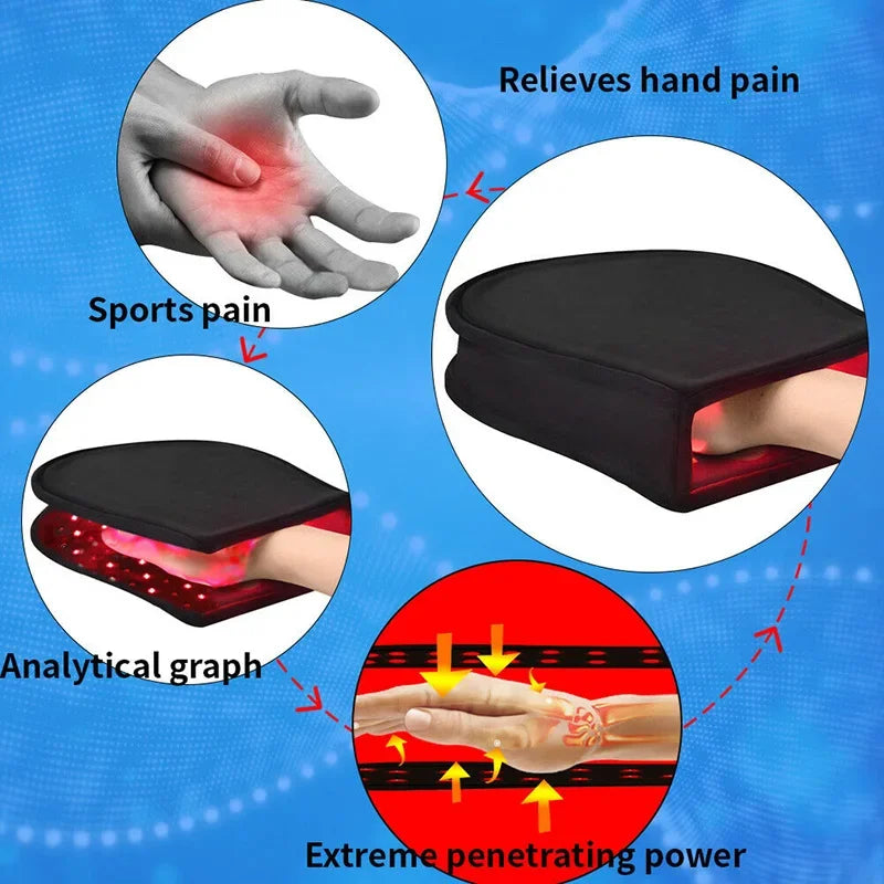 Rote Lichttherapie-Handschuh zur Linderung von Gelenkschmerzen
