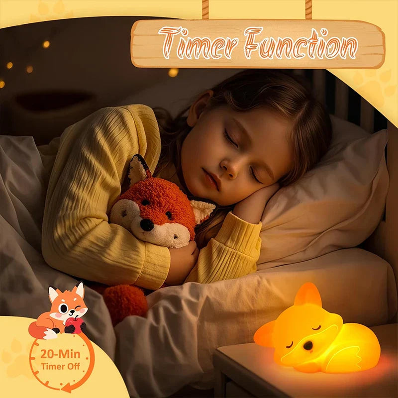 Silikon Nachtlicht | Wiederaufladbar, Dimmbar & Timer-Funktion | Niedliche Geschenkidee für Kinder & Erwachsene