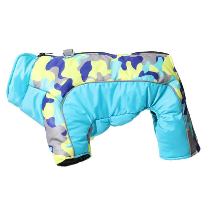 Wärmende & Wasserdichte Winterjacke für Hunde mit Reflektierenden Streifen
