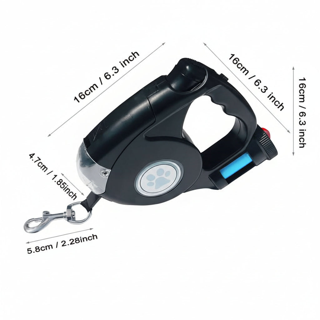 LED-Hundeleine mit integriertem Taschenlampe für sichere Spaziergänge