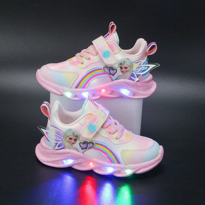 Leuchtende Prinzessinnen-Sneaker für Kinder mit LED-Design