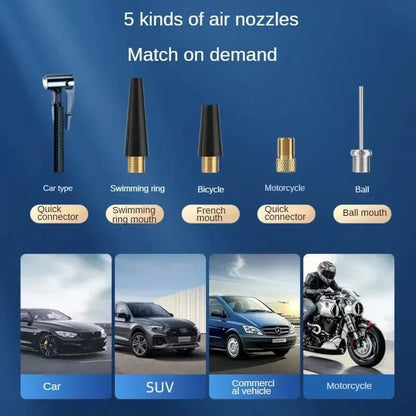 Tragbare kabellose Luftpumpe mit Touchscreen – 150psi Luftpumpe für Autos und Fahrräder