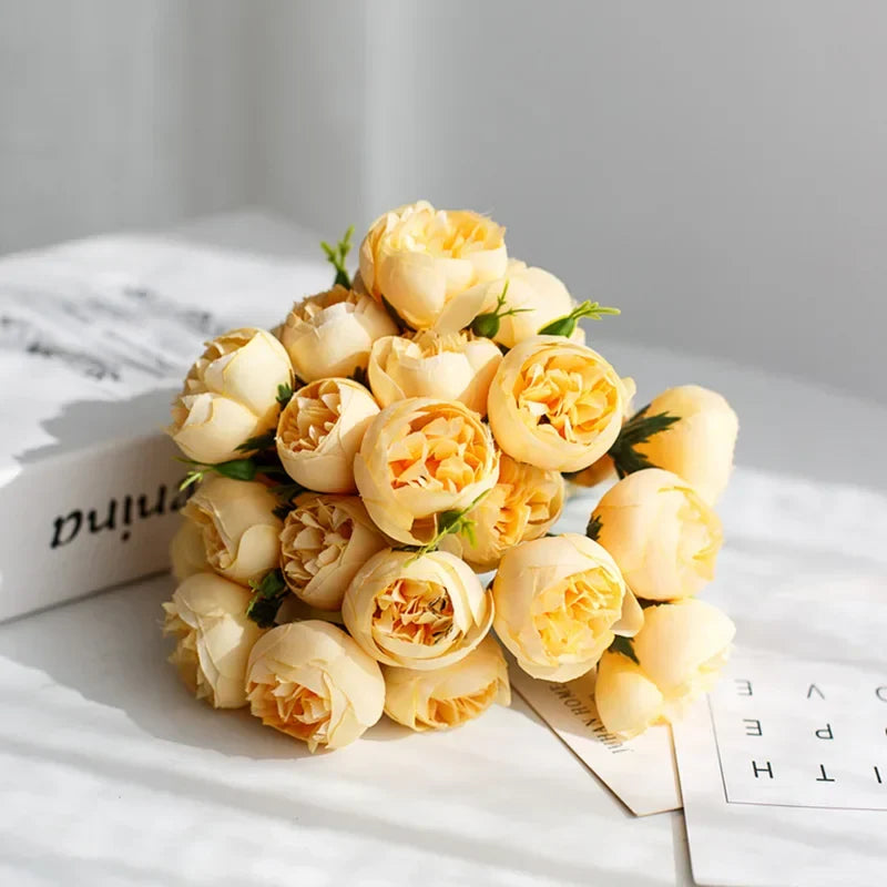 Seiden-Pfingstrosen-Bouquet - Liebesgeschichte