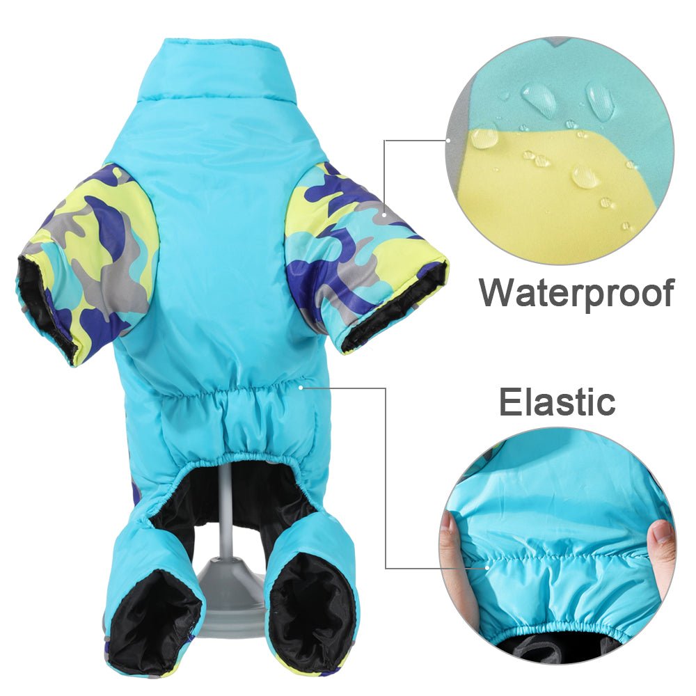 Wärmende & Wasserdichte Winterjacke für Hunde mit Reflektierenden Streifen