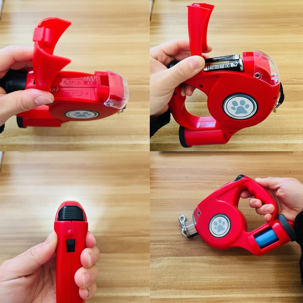 LED-Hundeleine mit integriertem Taschenlampe für sichere Spaziergänge