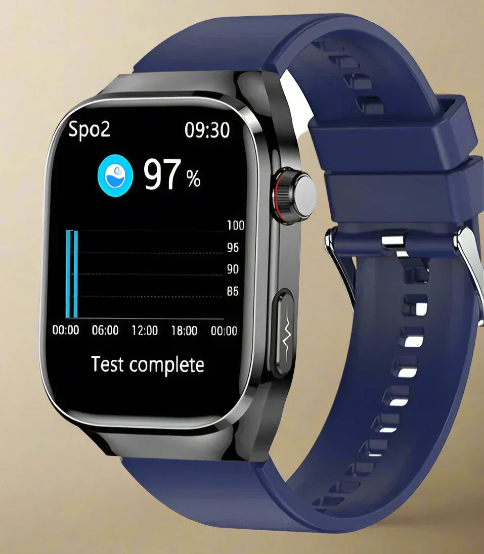Smartwatch zur Blutzuckerüberwachung, ECG, Harnsäuremessung, Bluetooth-Konnektivität