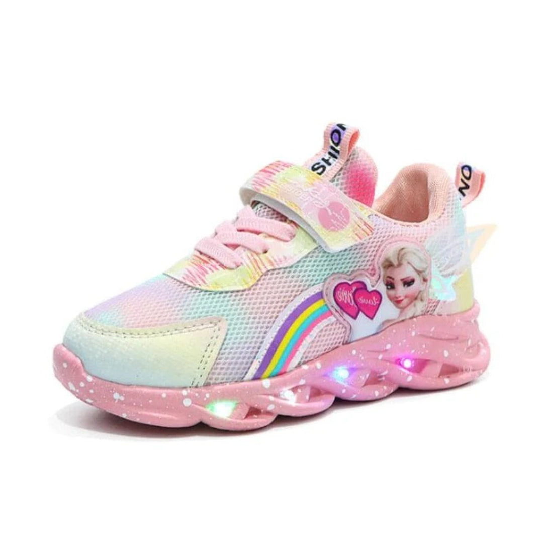 Leuchtende Prinzessinnen-Sneaker für Kinder mit LED-Design