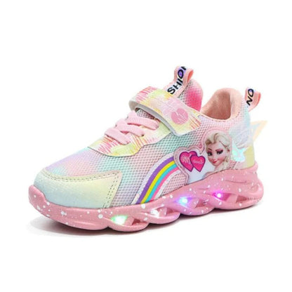 Leuchtende Prinzessinnen-Sneaker für Kinder mit LED-Design