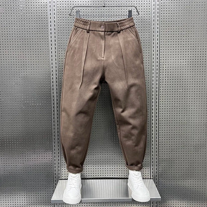 Herren Elegante Melange Hose | Lang