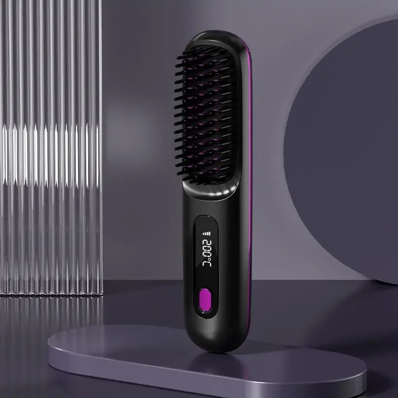 Drahtloser Haarglätter | USB-Ladung & LCD-Display | Keramik- & Ionentechnologie