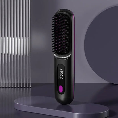 Drahtloser Haarglätter | USB-Ladung & LCD-Display | Keramik- & Ionentechnologie