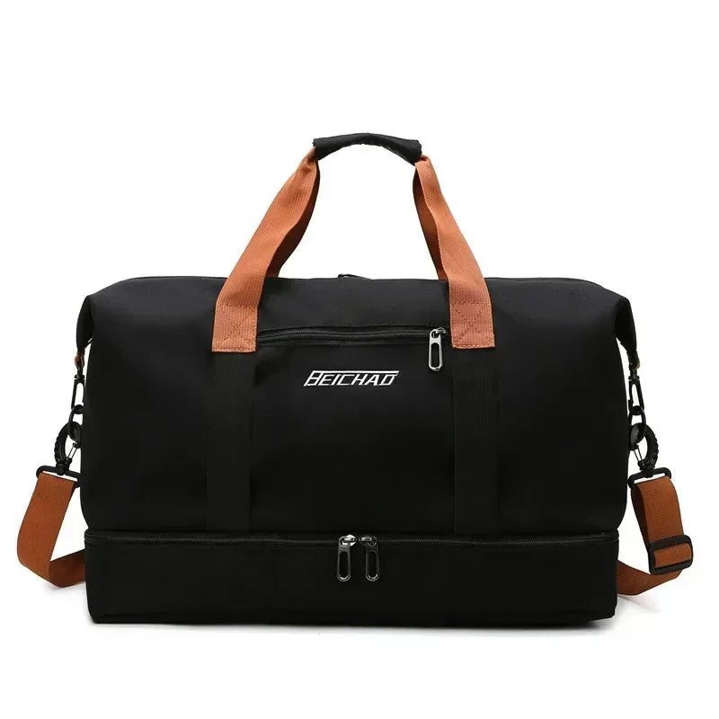 Fitness Reisetasche | Große Kapazität | Nass-Trocken-Trennung | Hand- und Schultertasche für Frauen
