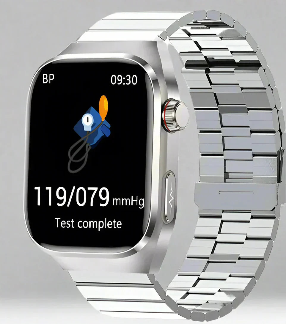 Smartwatch zur Blutzuckerüberwachung, ECG, Harnsäuremessung, Bluetooth-Konnektivität