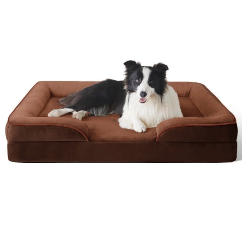 Orthopädisches Hundebett mit abnehmbarem Samtbezug