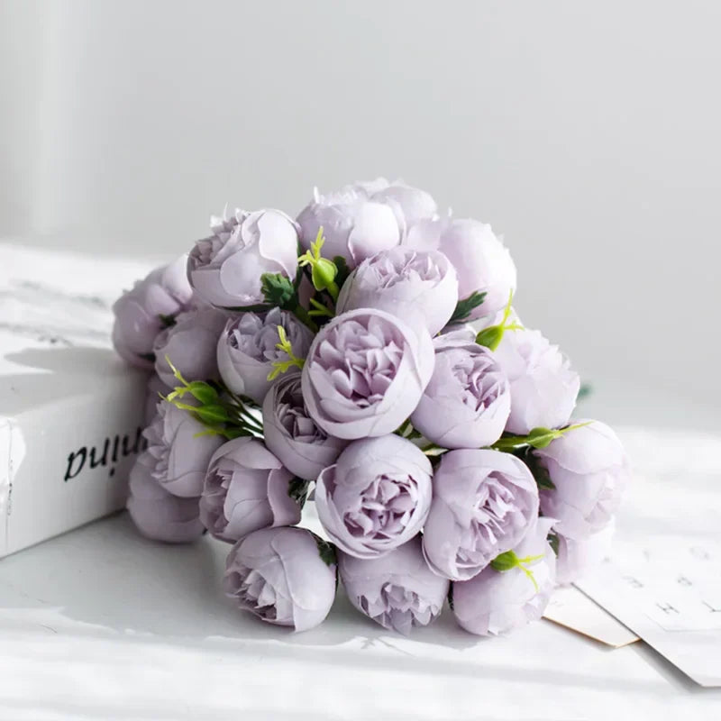Seiden-Pfingstrosen-Bouquet - Liebesgeschichte