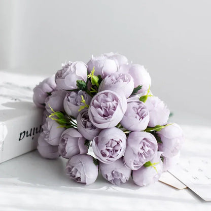 Seiden-Pfingstrosen-Bouquet - Liebesgeschichte