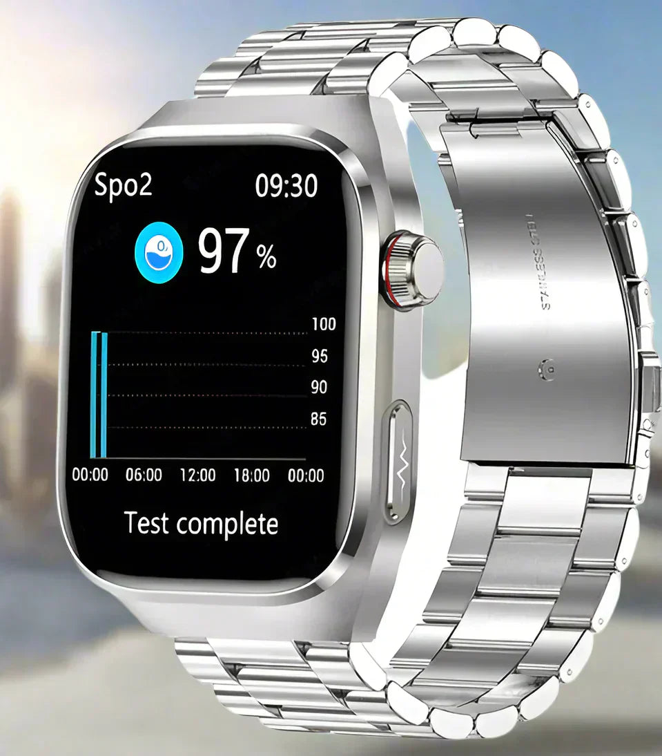 Smartwatch zur Blutzuckerüberwachung, ECG, Harnsäuremessung, Bluetooth-Konnektivität