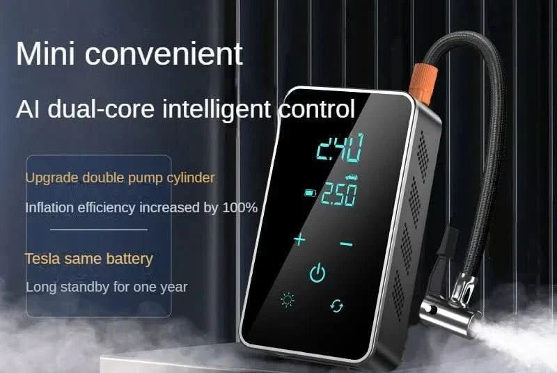 Tragbare kabellose Luftpumpe mit Touchscreen – 150psi Luftpumpe für Autos und Fahrräder