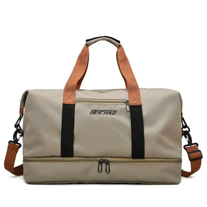 Fitness Reisetasche | Große Kapazität | Nass-Trocken-Trennung | Hand- und Schultertasche für Frauen
