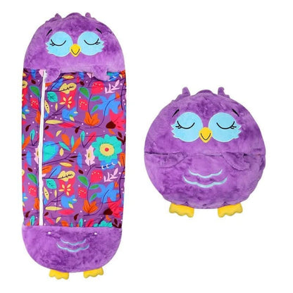 2-in-1 Plüschschlafsack mit Kuscheltier – Schlafsack für Kinder