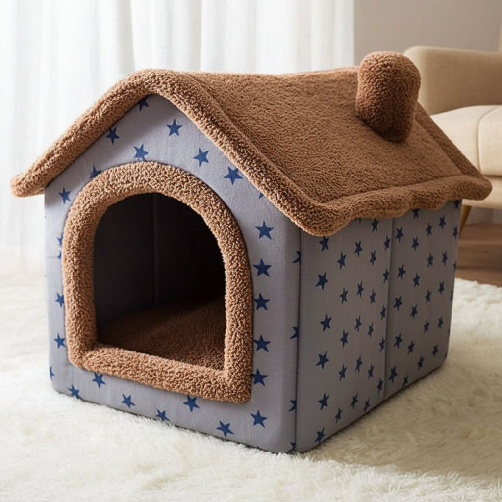 Gemütliches Haustierhaus für kleine Hunde und Katzen – Flauschiges und bequemes Design