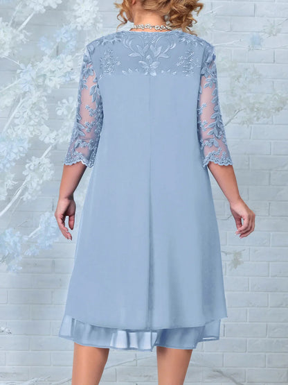 Plus Size Herbst-Bankettkleid
