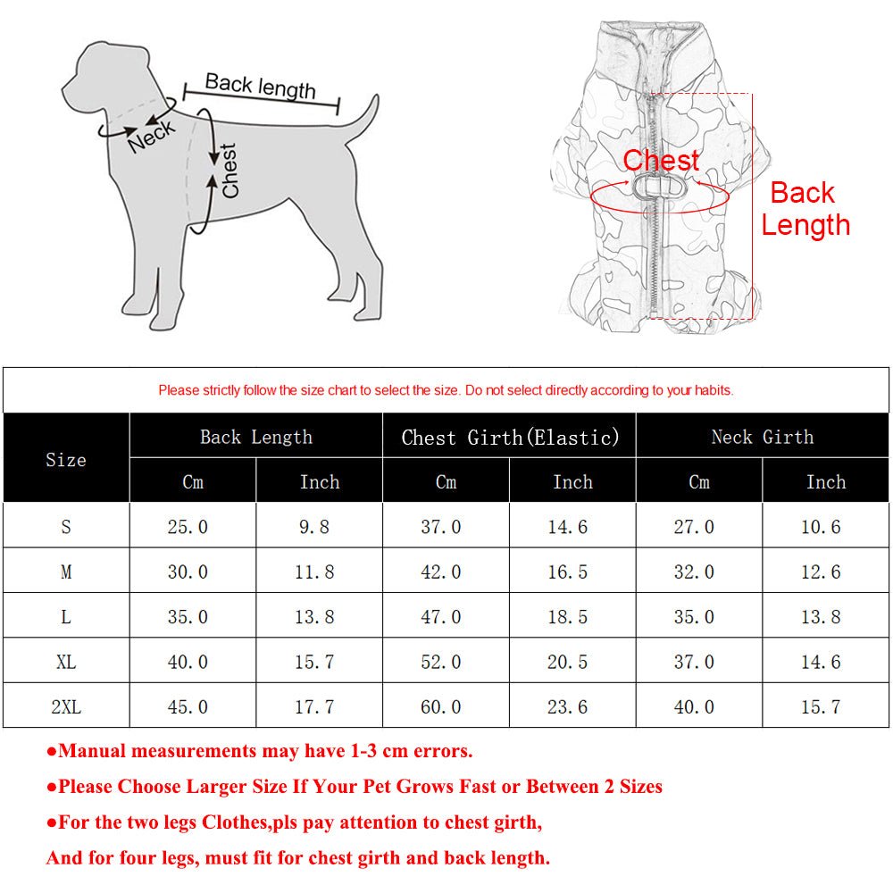 Wärmende & Wasserdichte Winterjacke für Hunde mit Reflektierenden Streifen